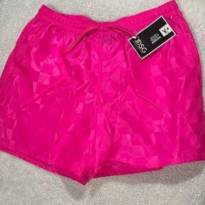 DSG Pink Checkered Athletic Shorts Large NWT